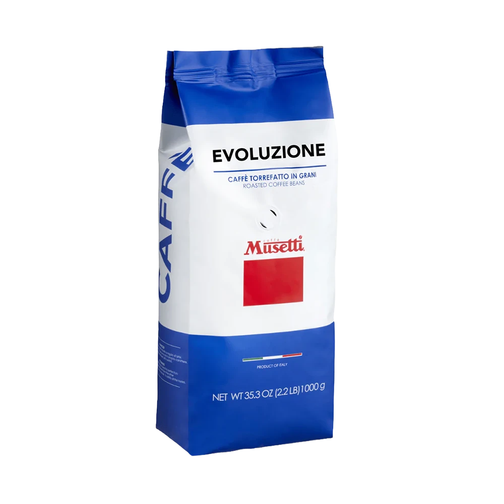 caffe-in-grani-musetti-1kg-miscela-evoluzione Кава в зернах EVOLUZIONE 100% арабика премиум 1 кг. - Зображення 1